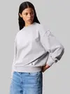 Calvin Klein A- LS BADGE LOGO TER, P79 Gri Kadın Sweatshirt