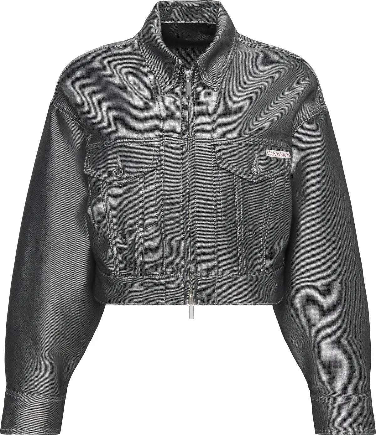 Calvin Klein DENIM BOMBER JACKET DENIM SHINE Kadın Siyah Kot Ceket