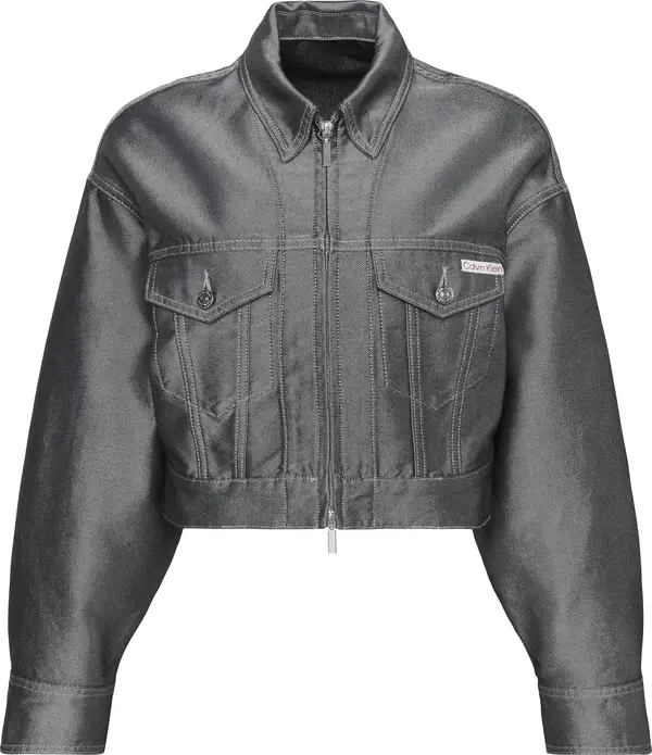 Calvin Klein DENIM BOMBER JACKET DENIM SHINE Kadın Siyah Kot Ceket