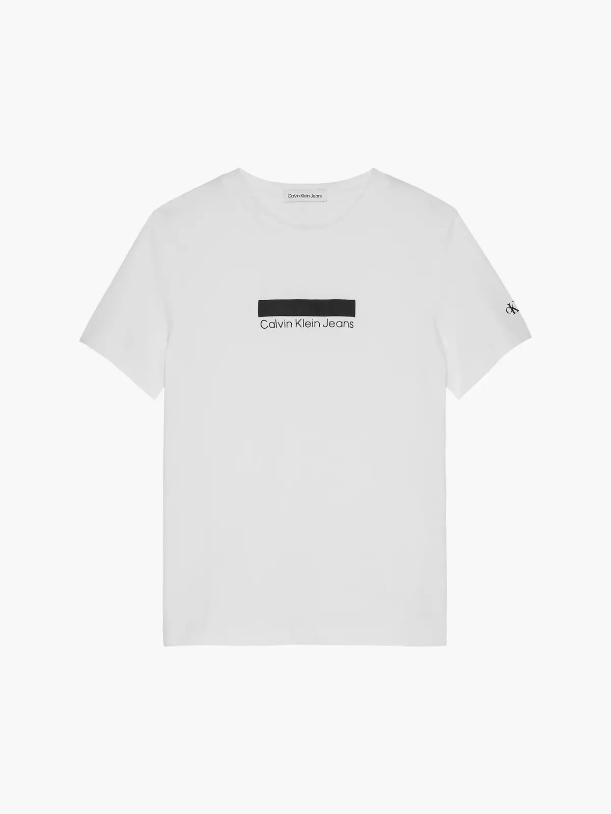 Calvin Klein SMALL BLOCK LOGO T-S Erkek Beyaz T-Shirt