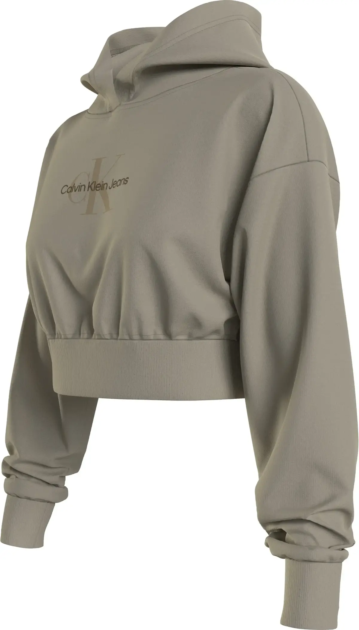 Calvin Klein MINERAL DYE MONOLOG Kadın Kahverengi Hoodie