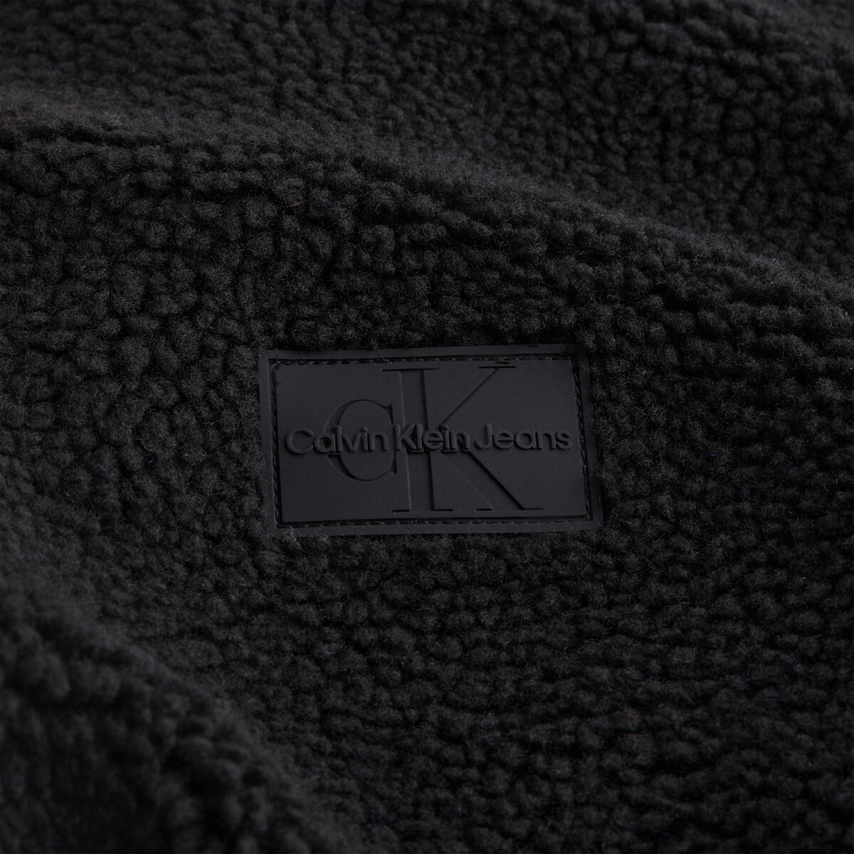 Calvin Klein SHERPA HALF ZIP HOOD Erkek Siyah Hoodie