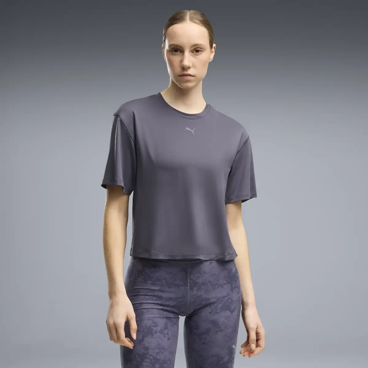 Puma W CLOUDSPUN RELAXED TEE Mavi Kadın T-Shirt
