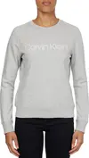 Calvin Klein CORE LOGO LS SWEATSH Kadın Gri Sweatshirt