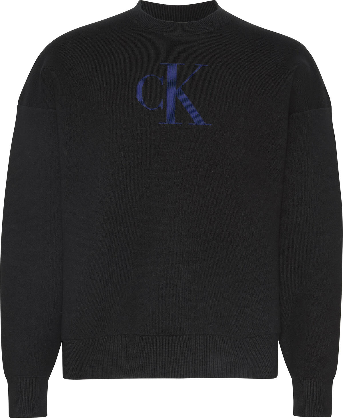 Calvin Klein LS CTTN CASHMERE 3D LOGO CRWNK S Siyah Erkek Sweatshirt