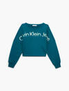 Calvin Klein HERO LOGO CN SWEATSH Kadın Yeşil Sweatshirt