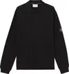 Calvin Klein MONOLOGO BADGE WAFFL Erkek Siyah Polo T-Shirt
