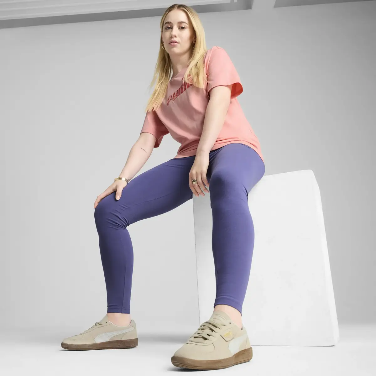 PUMA HER High-Waist Leggings Mavi Kadın Tayt