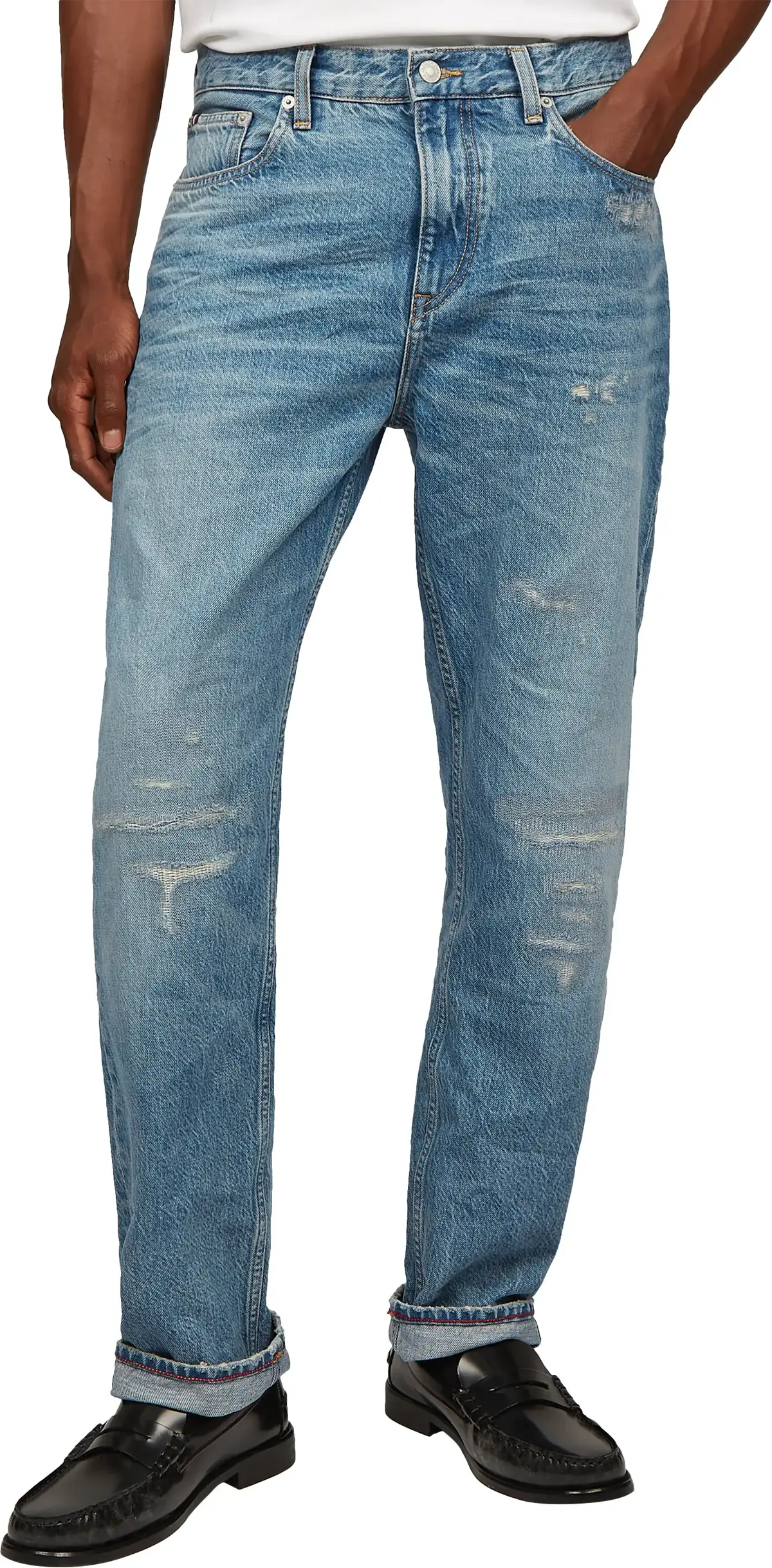 Tommy Hilfiger REGULAR MERCER RGD M, 1BI Mavi Erkek Jean Pantolon