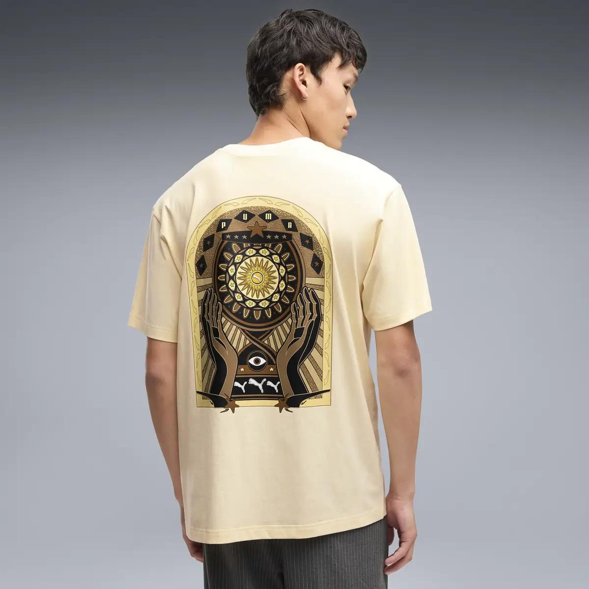 PUMA GRAPHIC Sun Relaxed Tee Krem Erkek T-Shirt & Polo