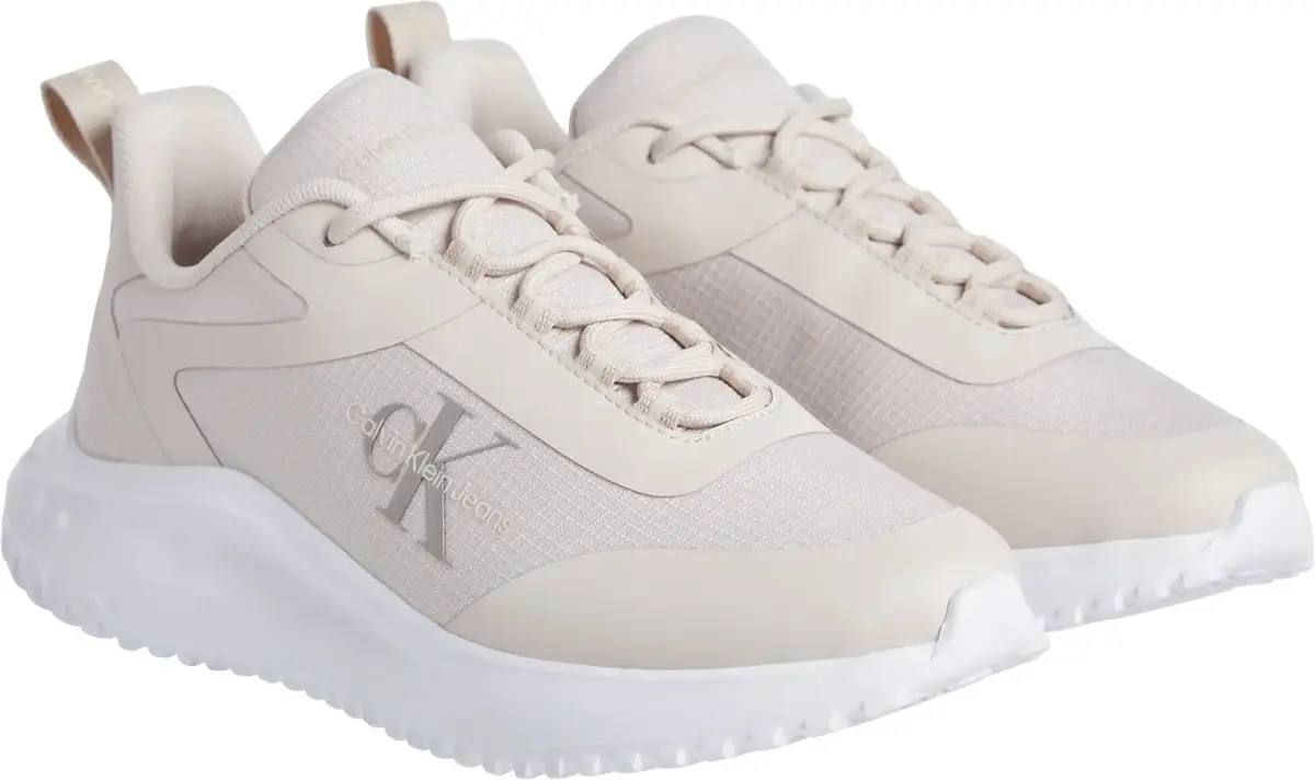 Calvin Klein EVA RUNNER LOW LACE, 0JY Krem Kadın Spor Ayakkabı & Sneaker