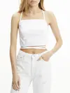Calvin Klein CORSET STRAPS CROSSO Kadın Beyaz T-Shirt