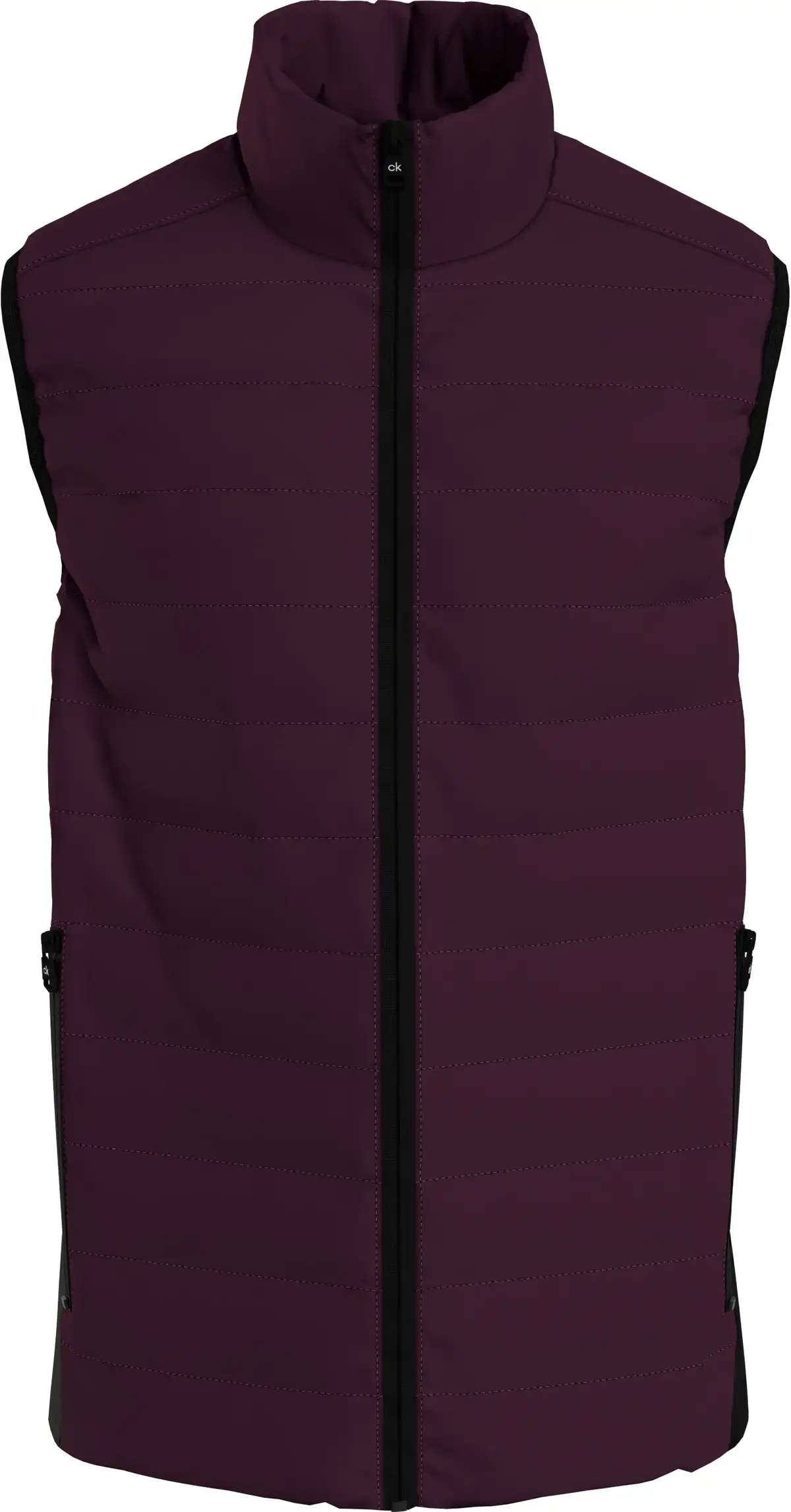 Calvin Klein RECYCLED SIDE LOGO V Erkek Bordo Yelek