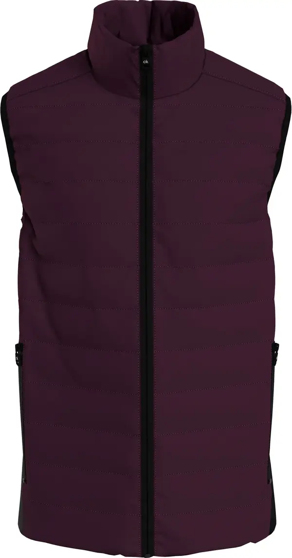Calvin Klein RECYCLED SIDE LOGO V Erkek Bordo Yelek