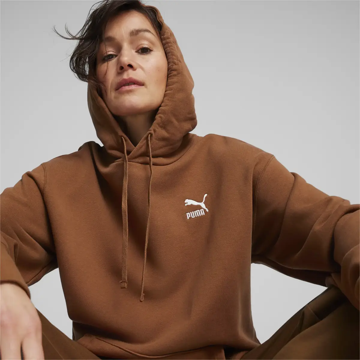 Puma BETTER CLASSICS Relaxed Hoodie TR Kahverengi Erkek Sweatshirt