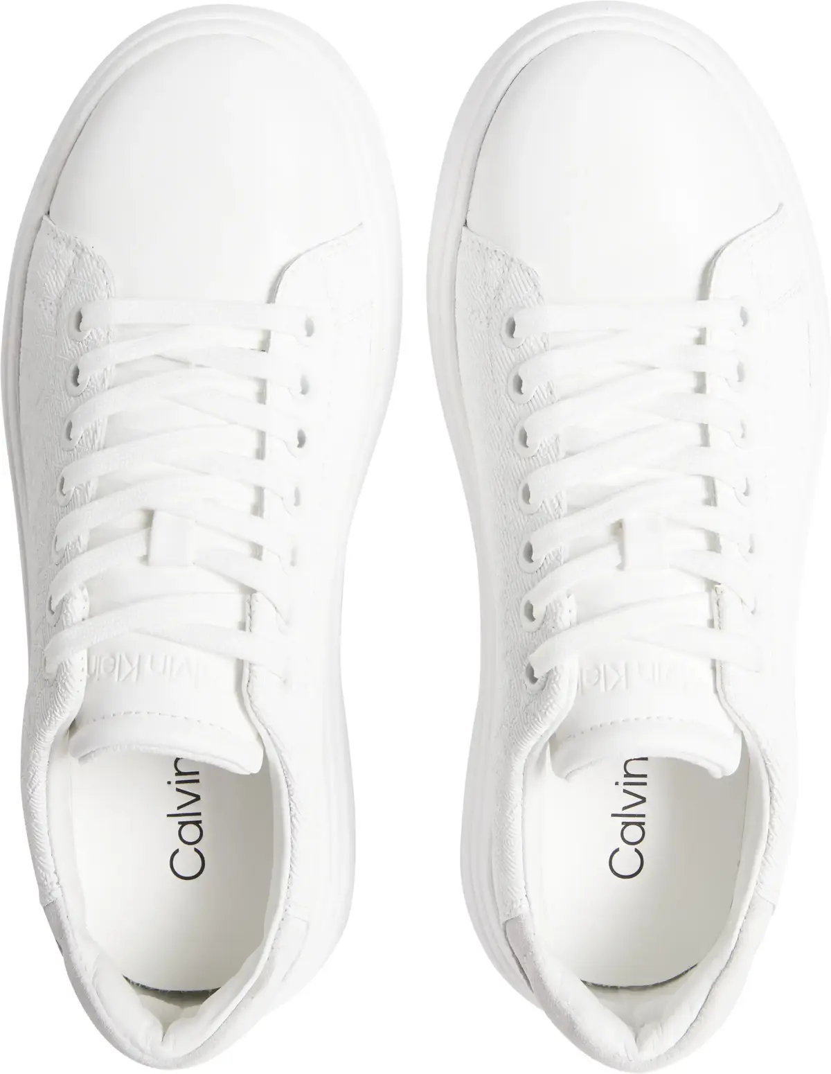 Calvin Klein CUPSOLE LACE UP MONO, 0LB Beyaz Kadın Spor Ayakkabı & Sneaker