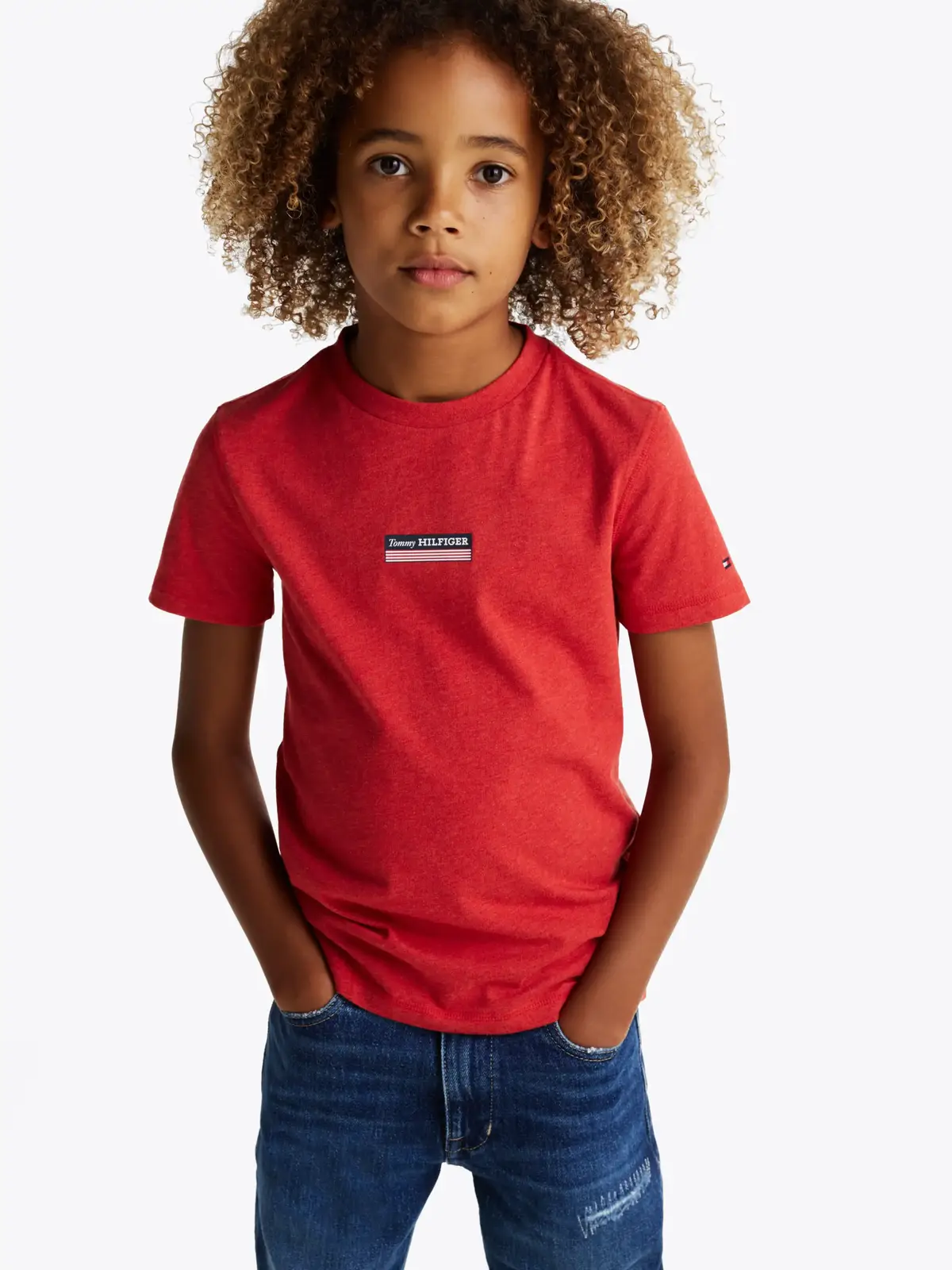 Tommy Hilfiger MONOTYPE STRIPED REG, TTM Kırmızı Erkek Çocuk  T-Shirt & Polo