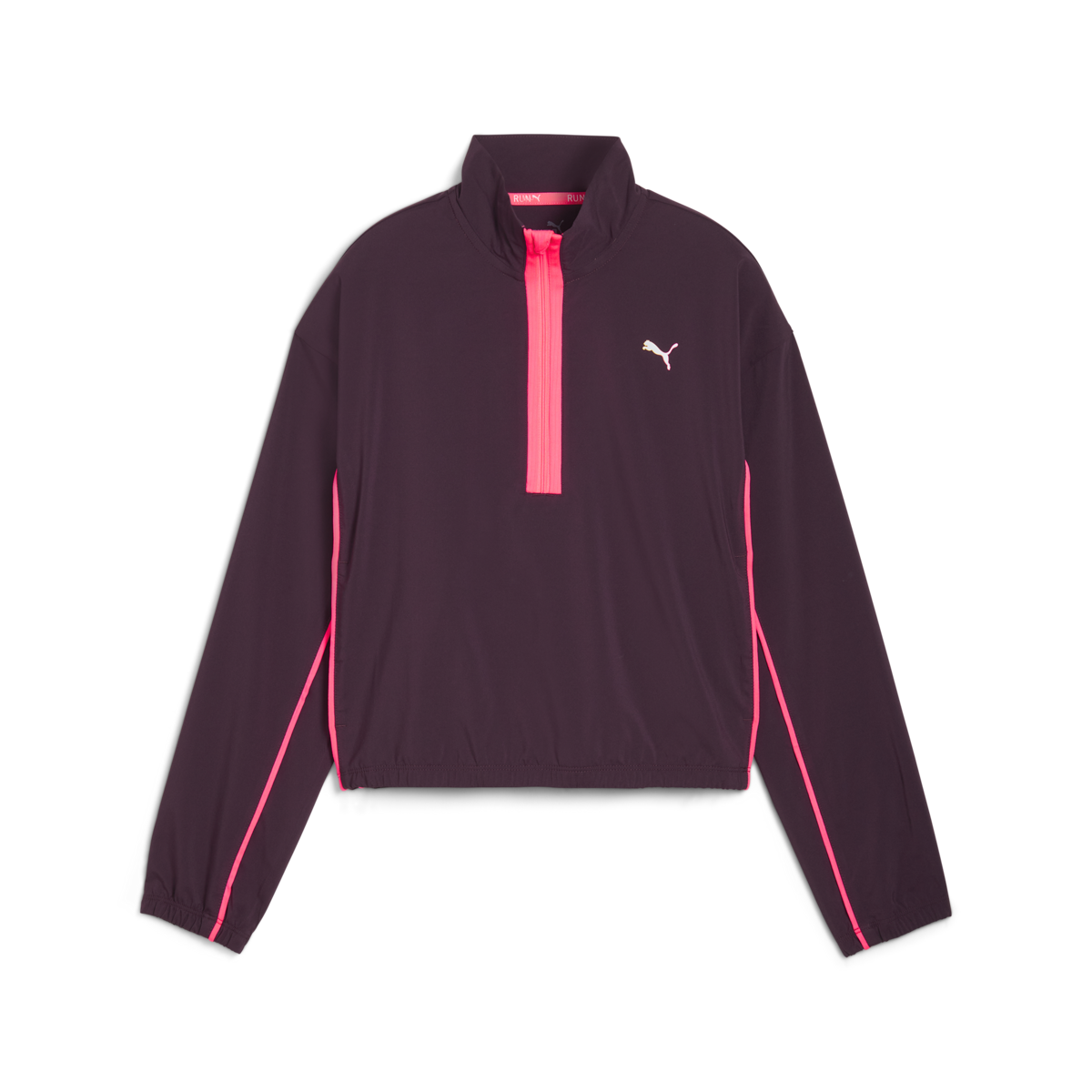Puma RUN FOR HER WOVEN 1/2 ZIP Mor Kadın Sweatshirt