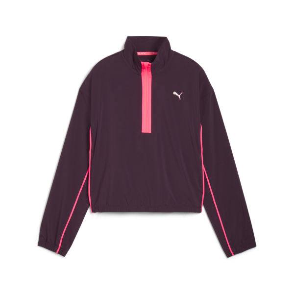 Puma RUN FOR HER WOVEN 1/2 ZIP Mor Kadın Sweatshirt