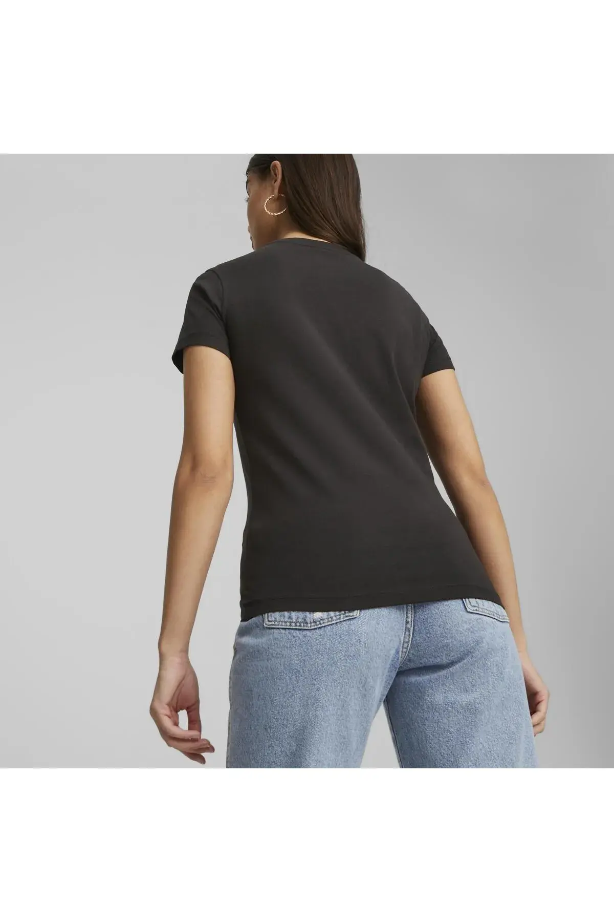 Puma SWxP PUMA WORLDWIDE Graphic Tee Siyah Kadın T-Shirt