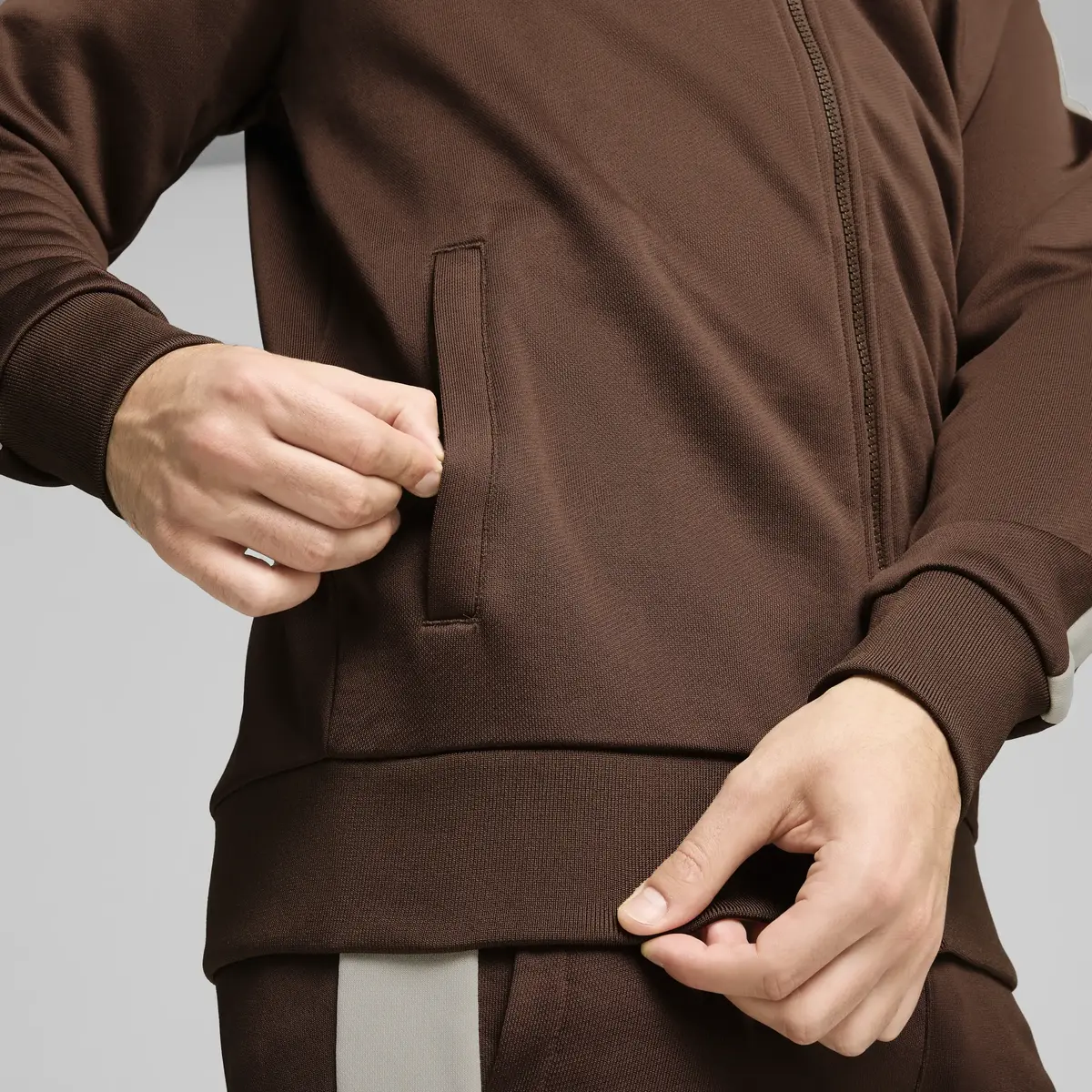 Puma T7 ICONIC Track Jacket Kahverengi Erkek Fermuarlı Ceket