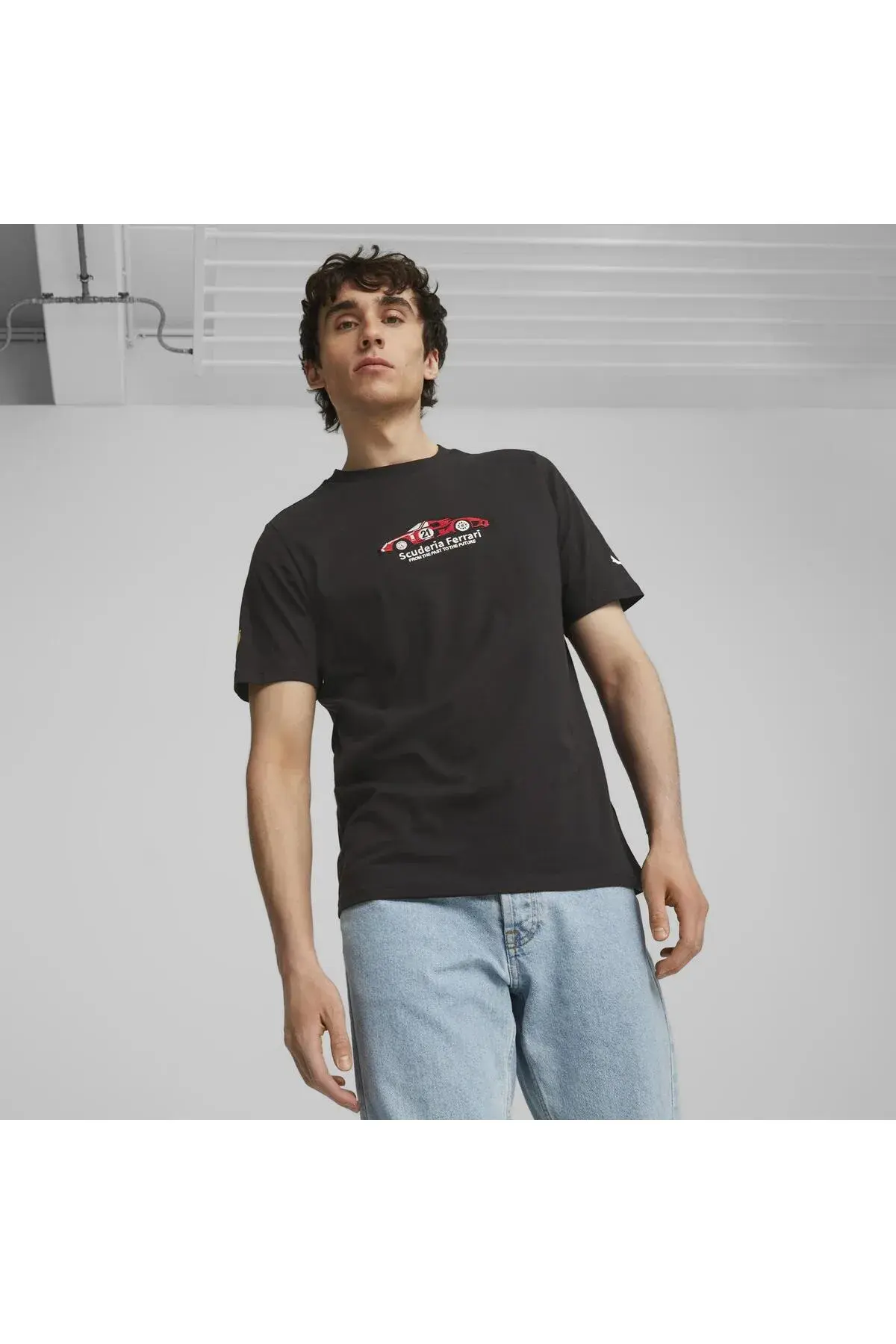 Puma Ferrari Race Graphic Tee 1 Siyah Erkek T-Shirt