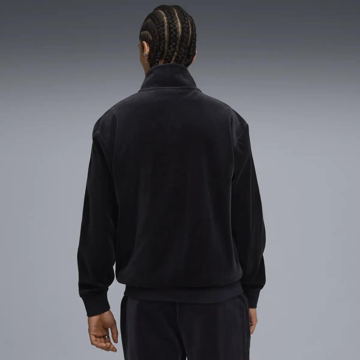 Puma ESS ELEVATED Velour Jacket Siyah Erkek Ceket