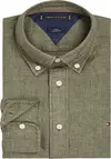 Tommy Hilfiger PIGMENT DYED LI SOLI, PLI Yeşil Erkek Gömlek