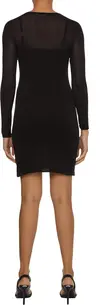 Calvin Klein SHEER KNIT BANDEAU M Kadın Siyah Elbise