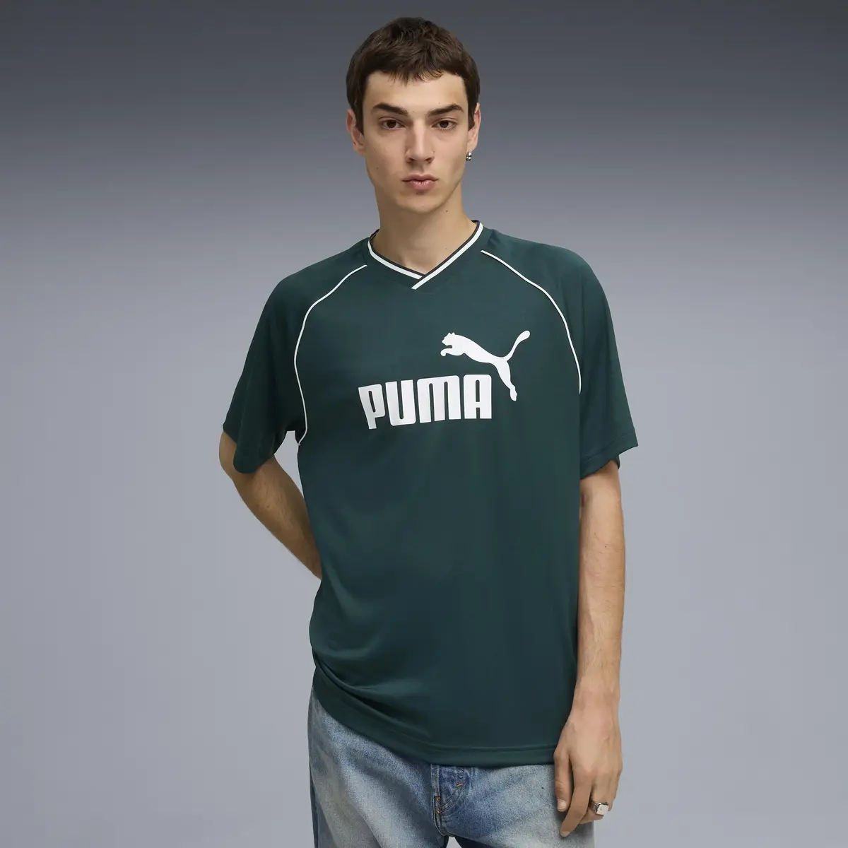 Puma ESS Football Jersey Yeşil Erkek Forma