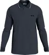Calvin Klein STRETCH PIQUE LS TIP Erkek Antrasit Polo T-Shirt