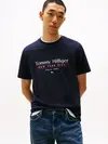 Tommy Hilfiger HILFIGER CENTER STAC, DW5 Siyah Erkek T-Shirt & Polo