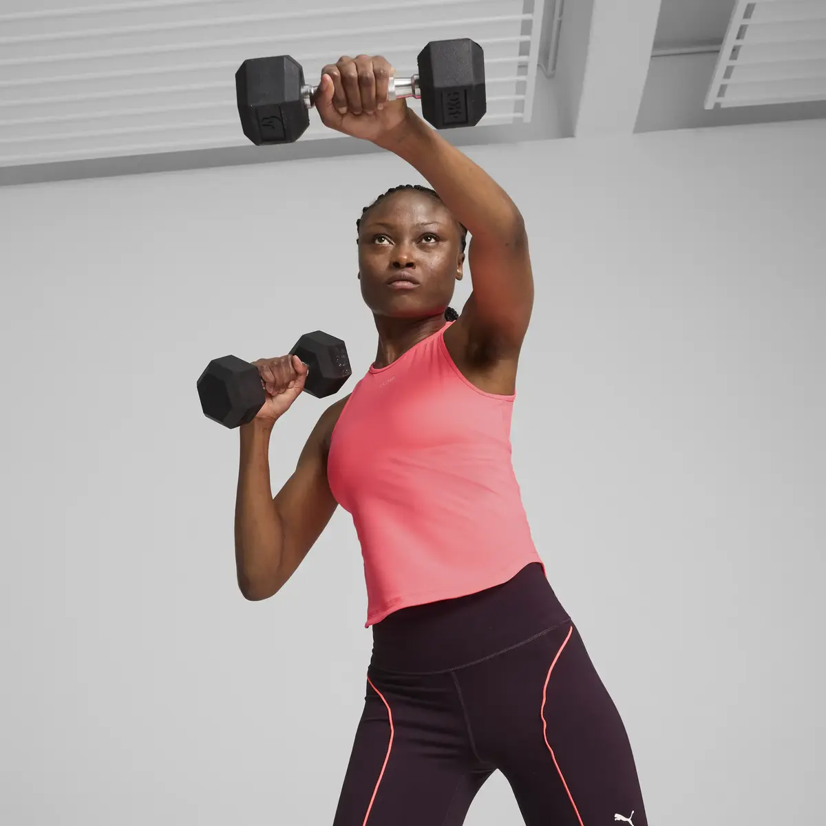 Puma CLOUDSPUN MIX TANK SHORT Pembe Kadın Atlet