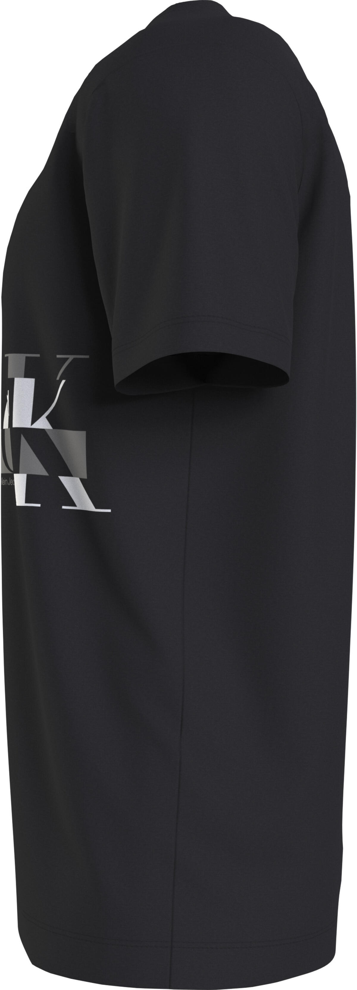 Calvin Klein GLITCHED CK LOGO TEE Erkek Siyah T-Shirt