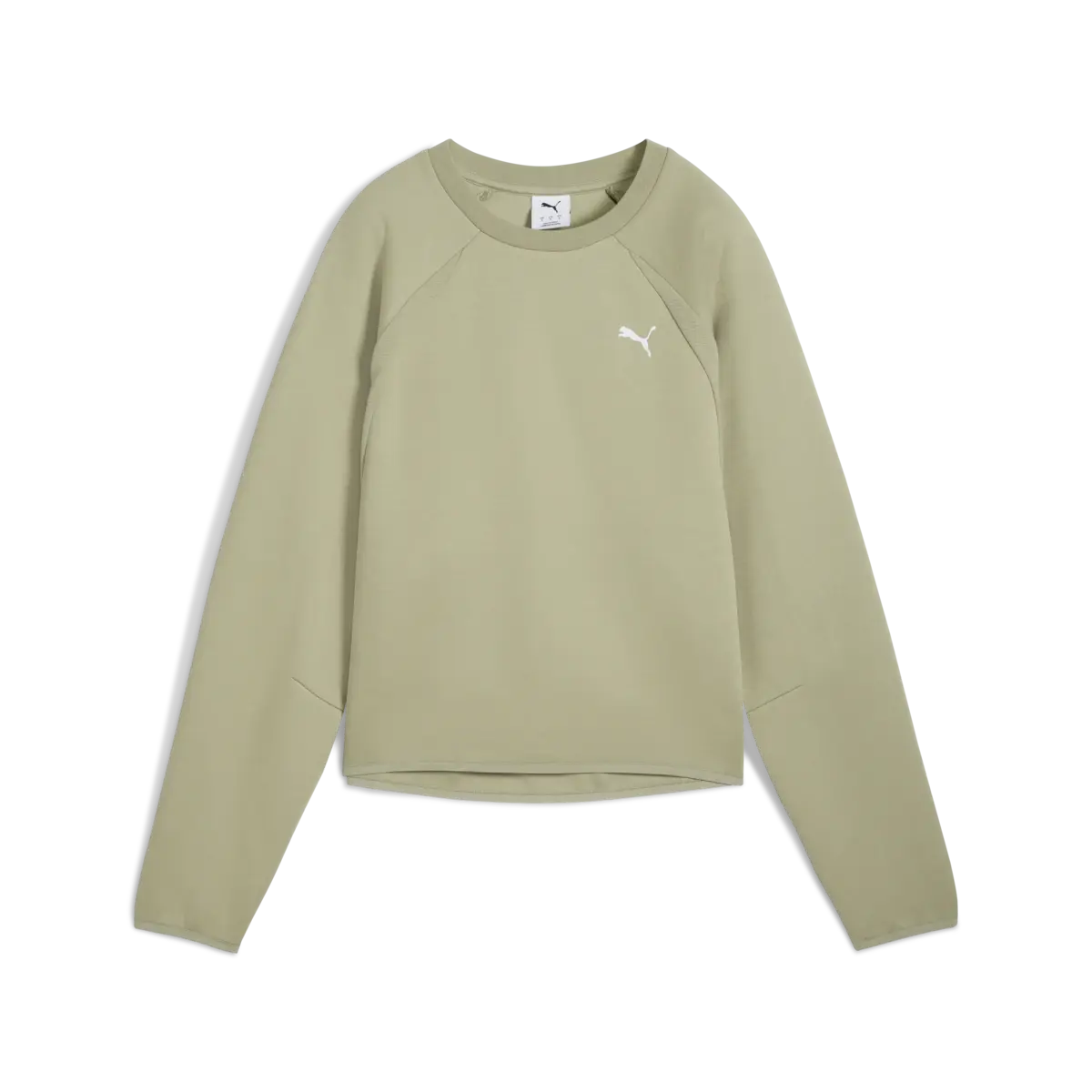 Puma Evostripe Comfort Short Crew Yeşil Kadın Regular Fit Sweatshirt