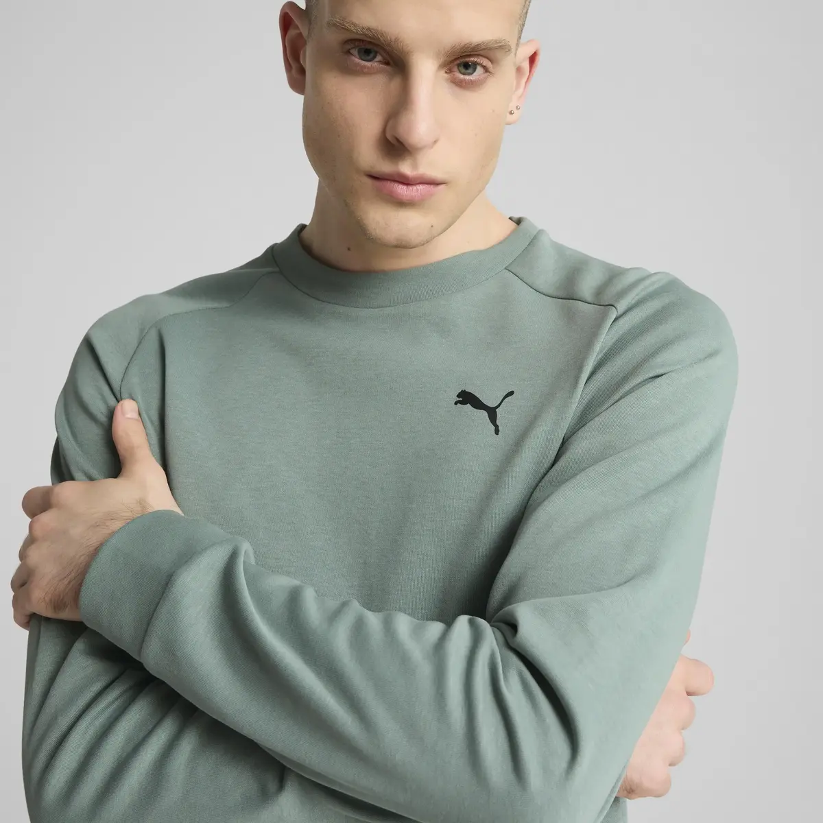 PUMATECH Crew Yeşil Erkek Sweatshirt