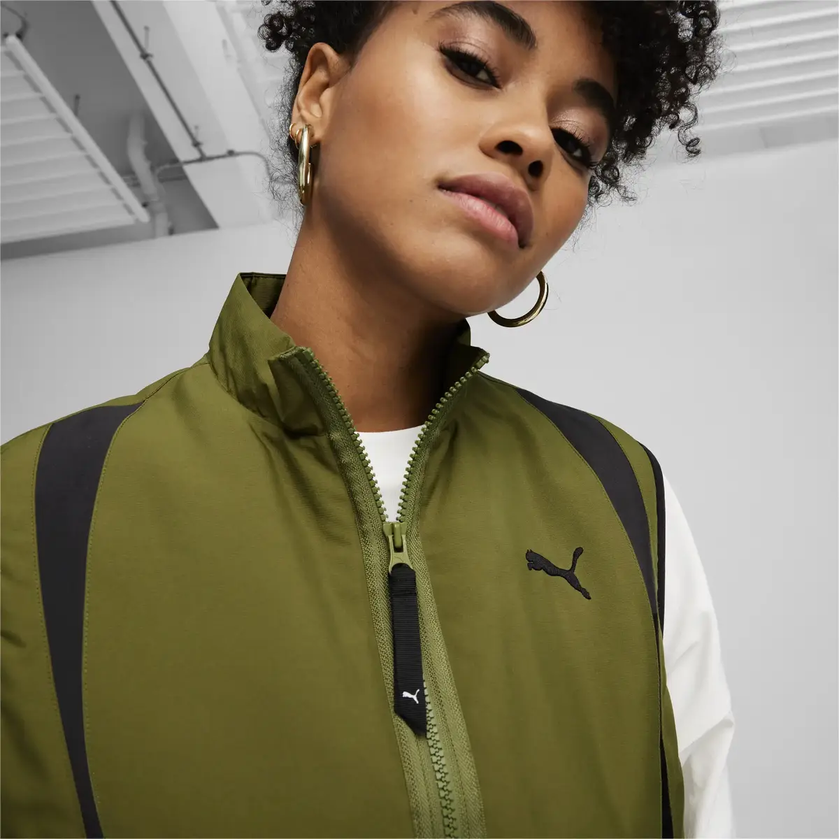 Puma DARE TO Woven Vest Yeşil Kadın Yelek