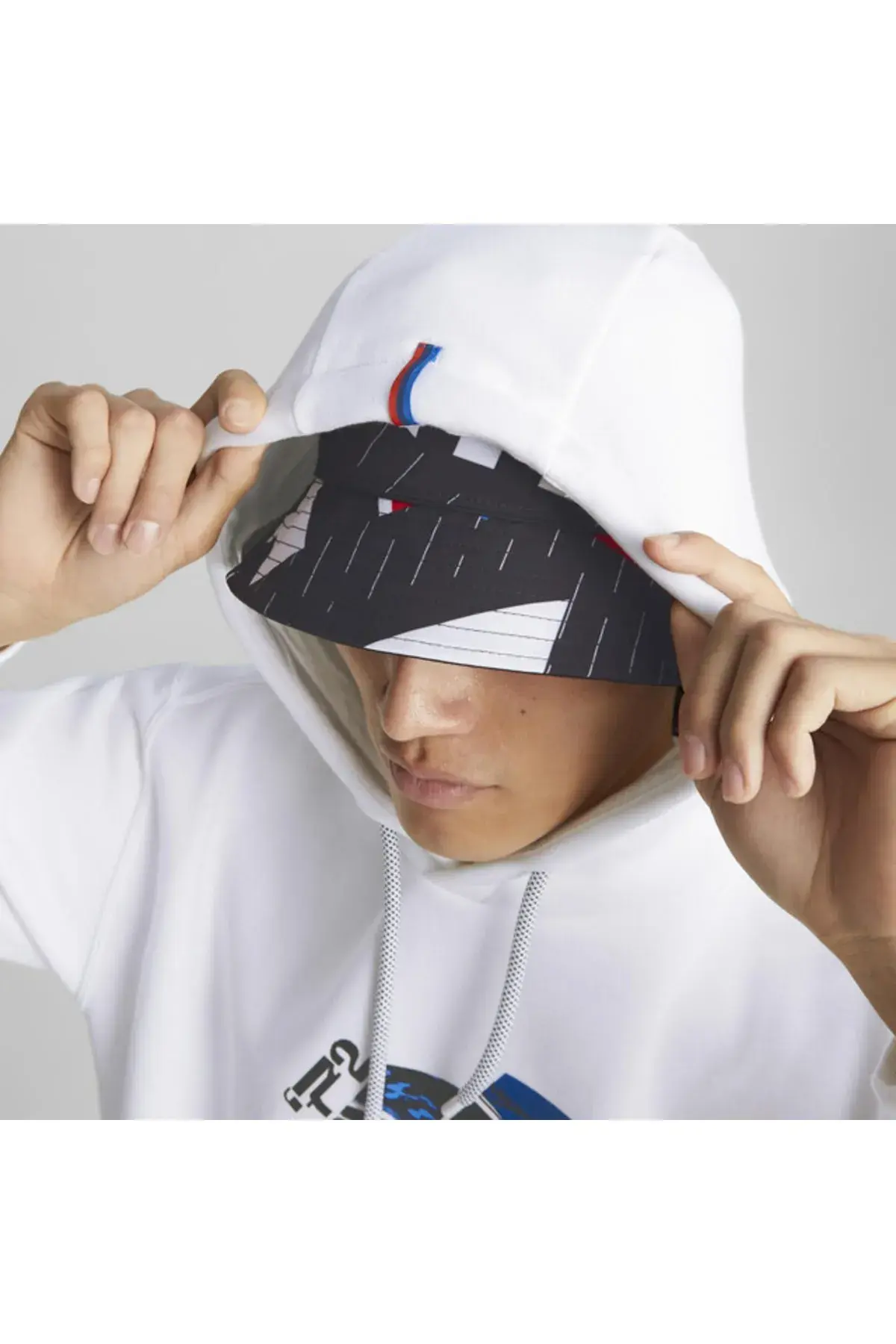 Puma Bmw Mms Graphıc M Hoodıe Beyaz Erkek Hoodie