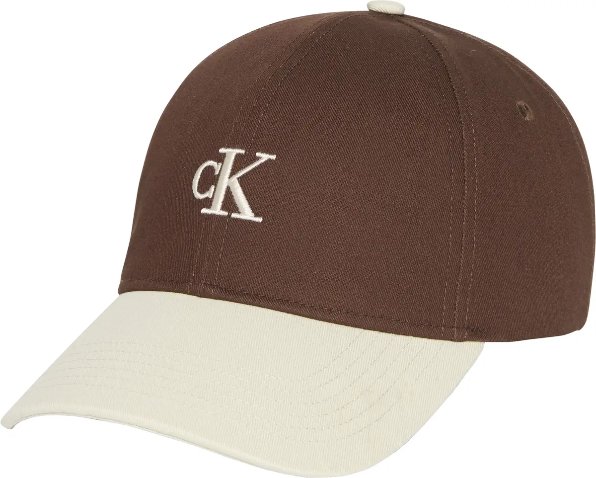 Calvin Klein MONOGRAM EMB COLORBLOCK CAP  Erkek Kahverengi Şapka