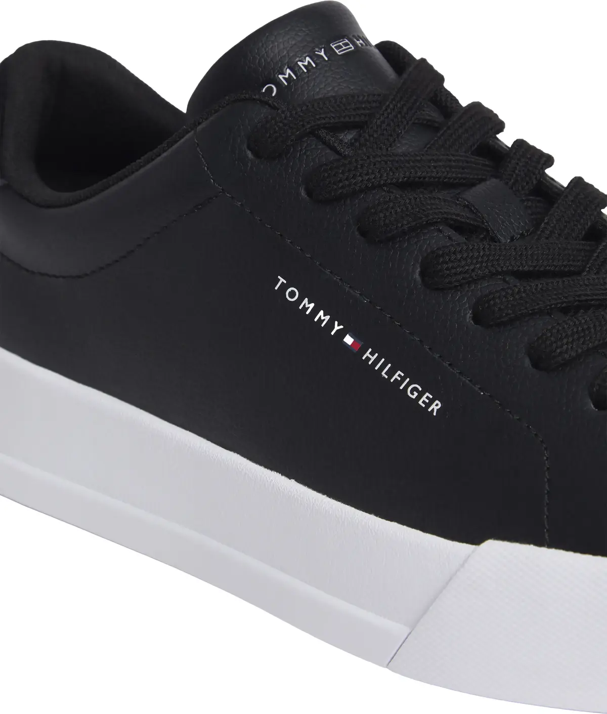 Tommy Hilfiger TH COURT LTH DETAIL, BDS Siyah Erkek Spor Ayakkabı & Sneaker