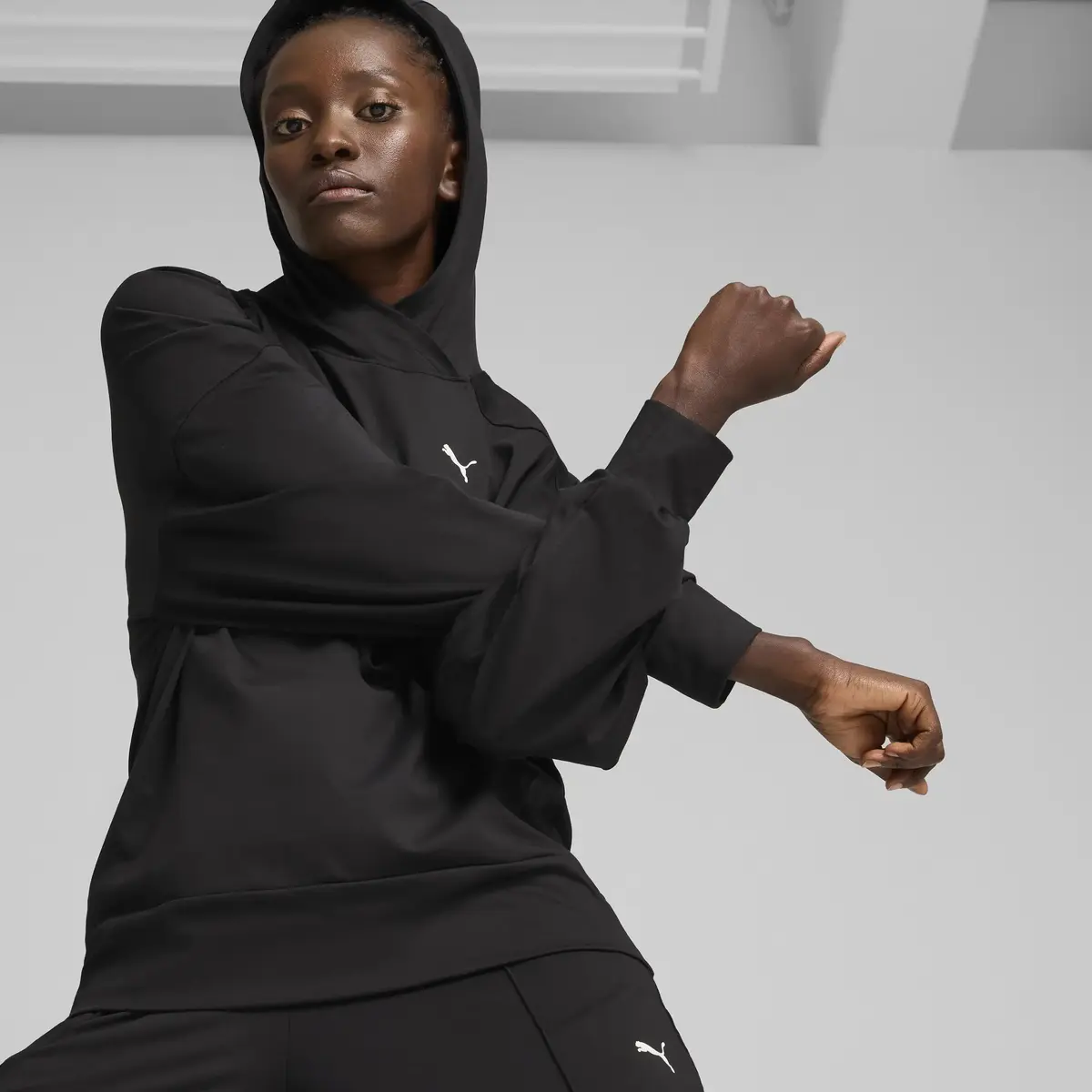 Puma CLOUDSPUN HOODIE Siyah Kadın Hoodie