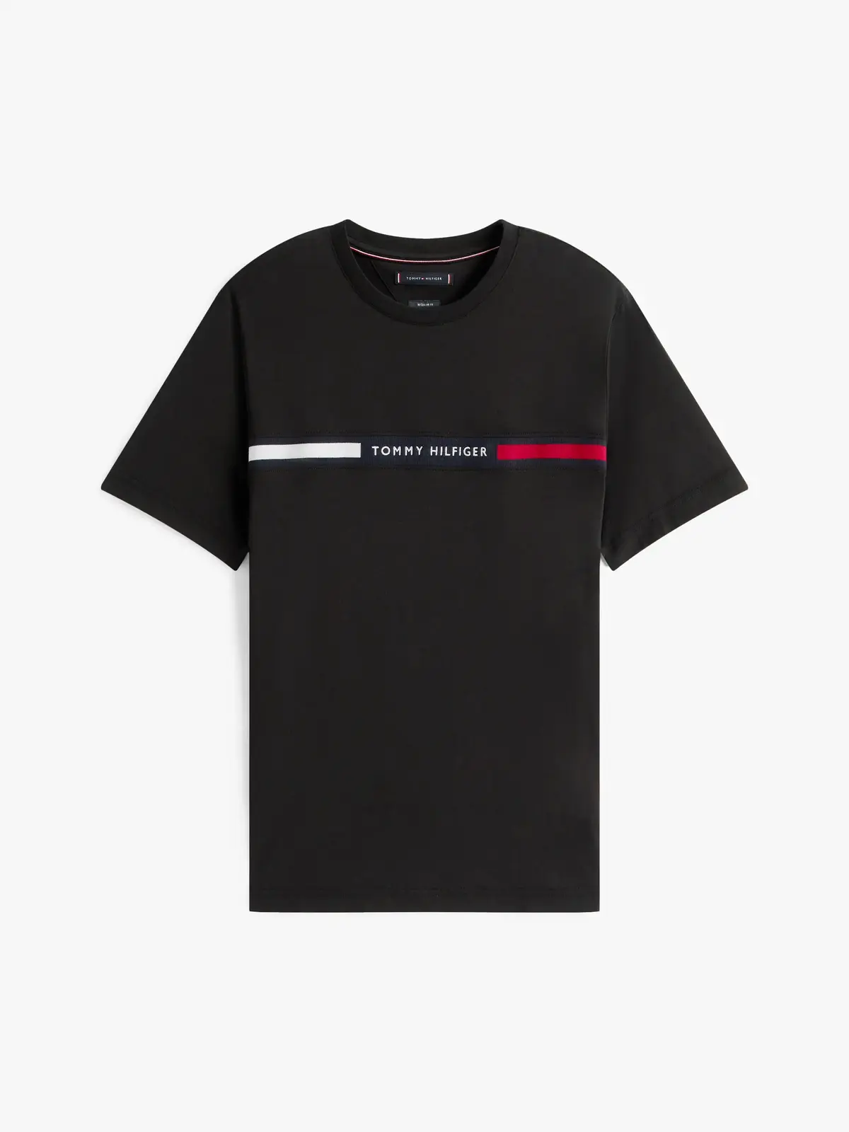 Tommy Hilfiger HILFIGER CHEST INSER, BDS Siyah Erkek T-Shirt & Polo