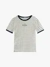 Tommy Hilfiger REG MONOTYPE STRIPE, 0FC Beyaz Kadın T-Shirt & Polo