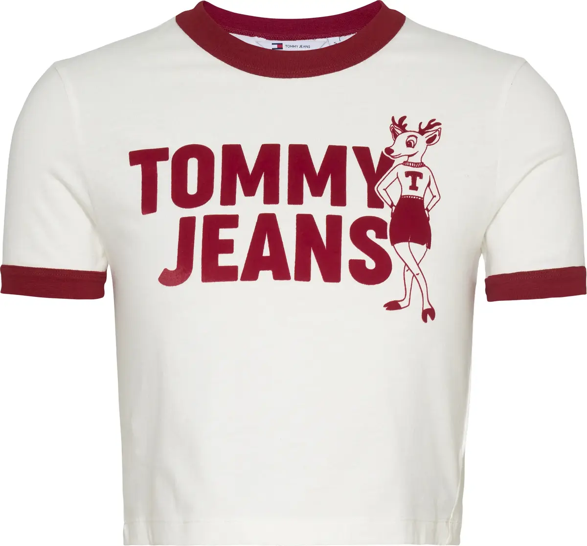 Tommy Hilfiger TJW DEER GRAPHIC RIN, YAC Beyaz Kadın T-Shirt & Polo