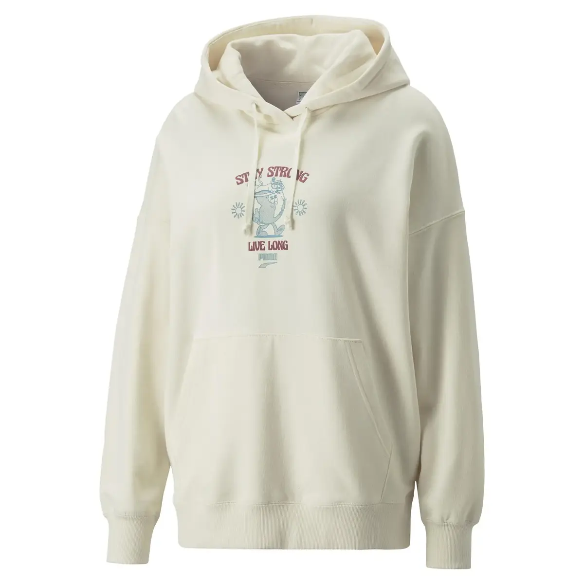 Puma Downtown Graphic Hoodie Krem Kadın Hoodie
