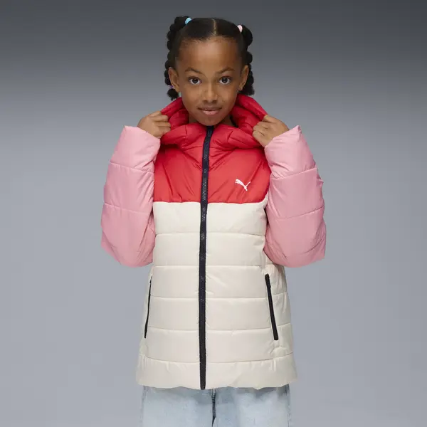 Puma ESS Hooded Padded Jacket Krem Unisex Çocuk Mont