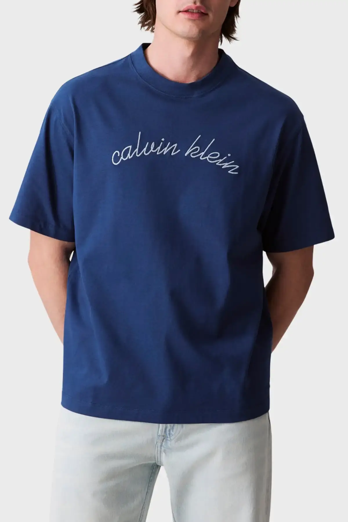 Calvin Klein PREMIUM TERRY CHAIN STITCH SHORT Mavi Erkek Şort