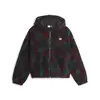 Puma Downtown Aop Sherpa Jacket Dark Jasper Siyah Kadın Mont