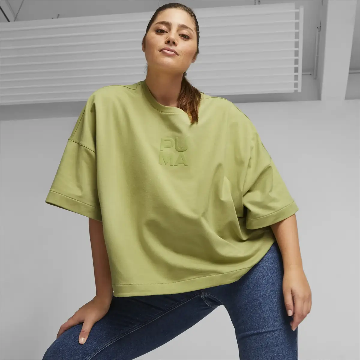Puma INFUSE Relaxed Tee Yeşil Kadın T-Shirt