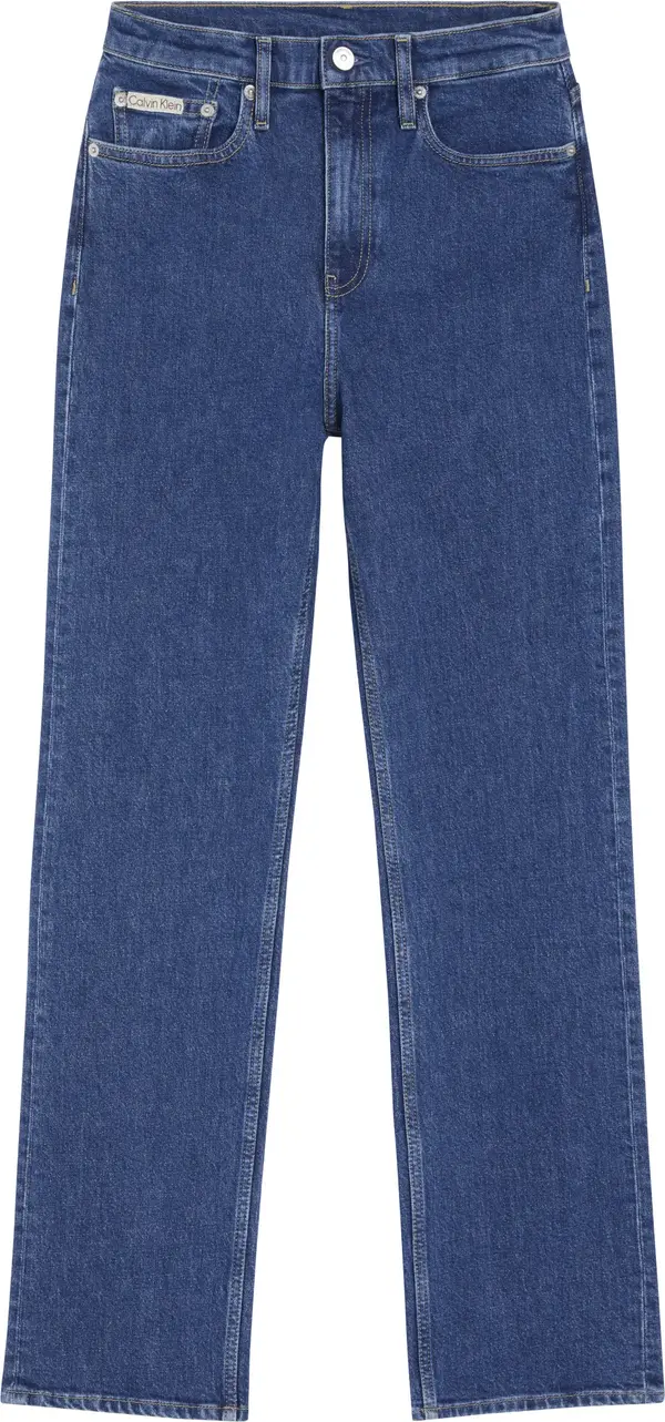 Calvin Klein HIGH RISE STRAIGHT Kadın Lacivert Kot Pantolon